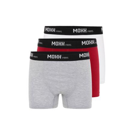 Moxx Paris Moxx Paris Boxershorts grijs gemêleerd / donkerrood / zwart / wit
