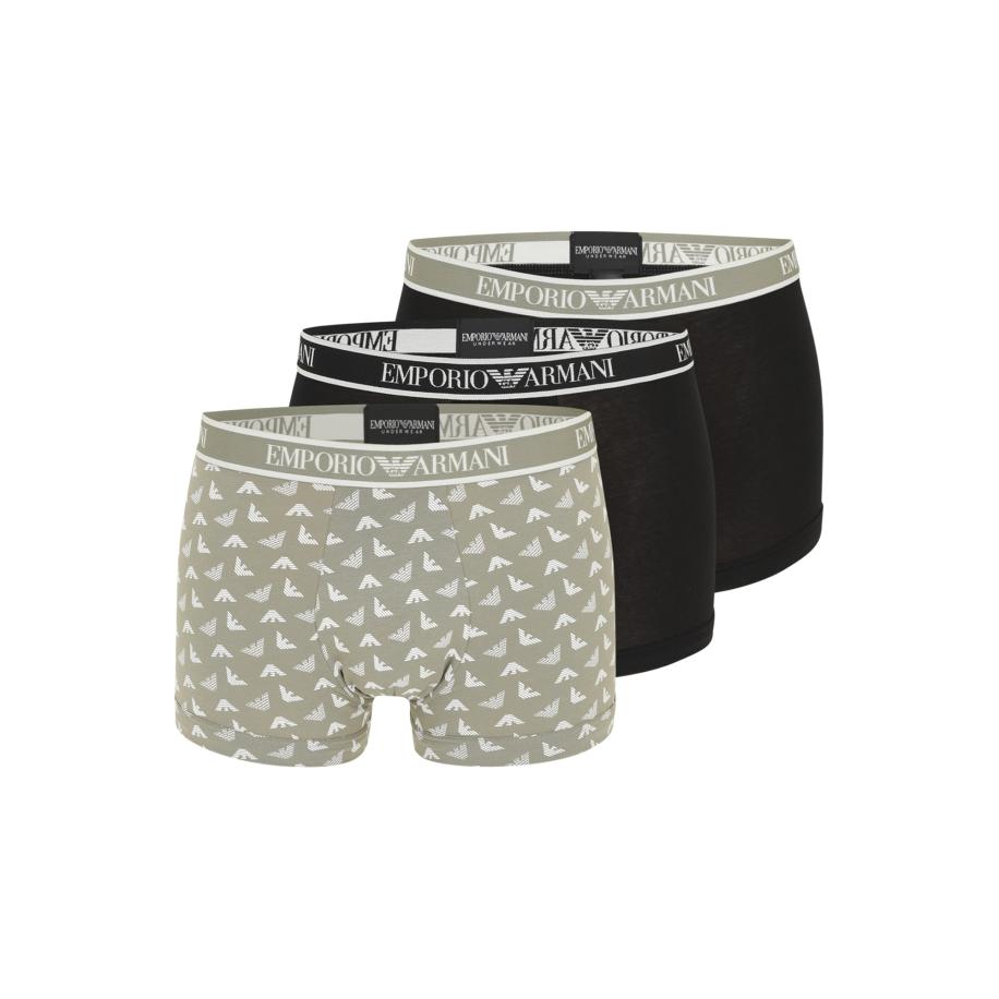 Emporio Armani Emporio Armani Boxershorts kaki / zwart / wit -