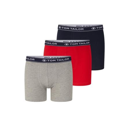 Tom Tailor TOM TAILOR Boxershorts donkerblauw / grijs gemêleerd / rood / wit