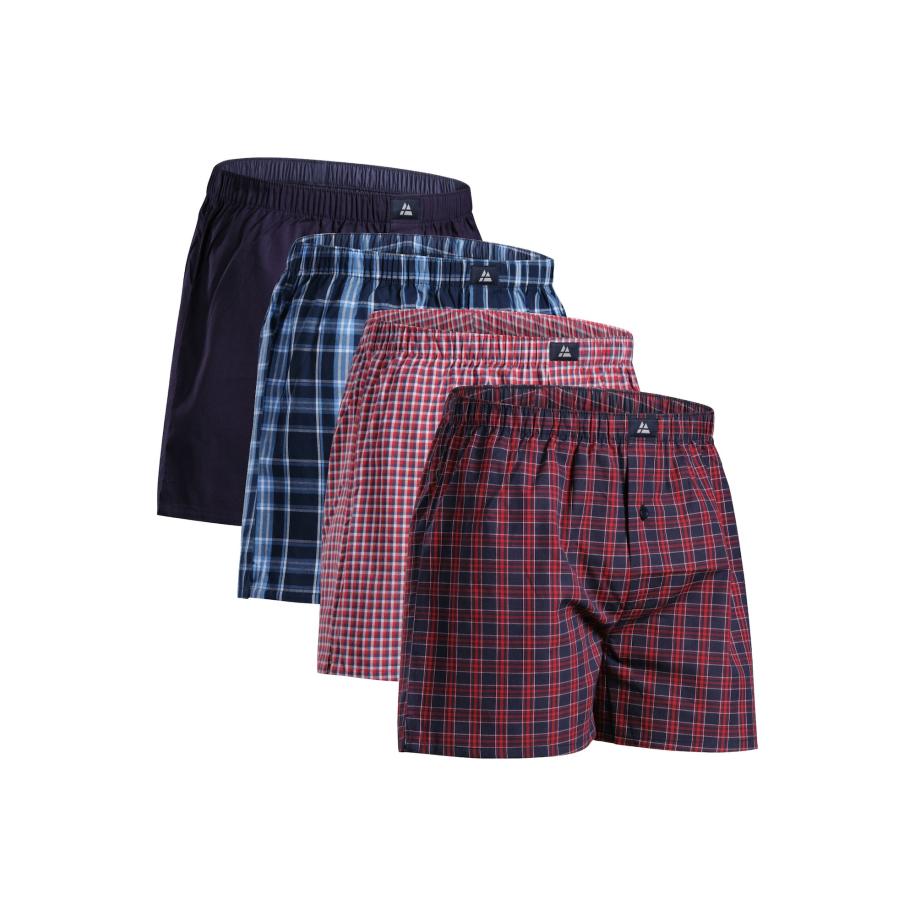 DANISH ENDURANCE DANISH ENDURANCE Boxershorts Organic Woven marine / lichtblauw / rood / donkerrood / wit -