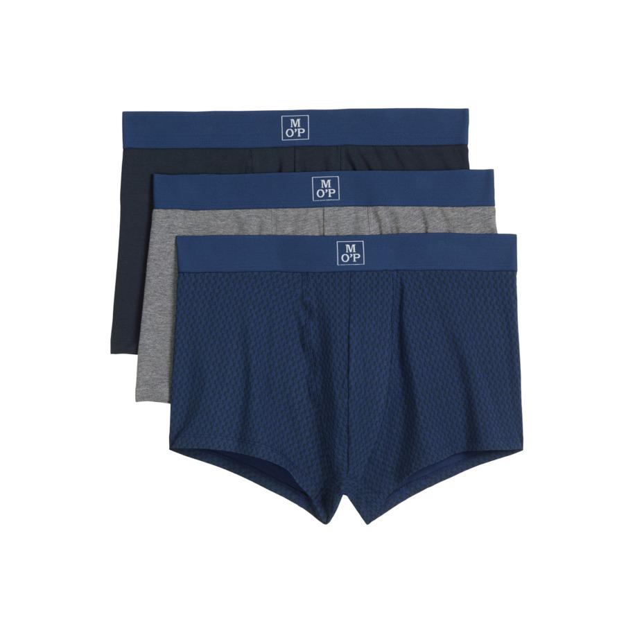 Marc O'Polo Marc OPolo Boxershorts Essentials donkerblauw / grijs gemêleerd / wit -