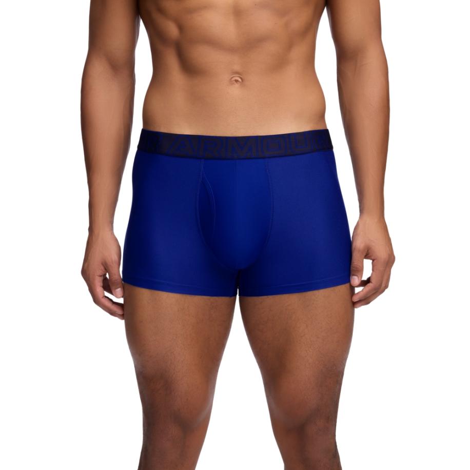 Under Armour Performance Tech™ Boxerjock® Herenondergoed van 8 cm - Set van 3 Royal / Staal Full Heather / Royal M Blauw