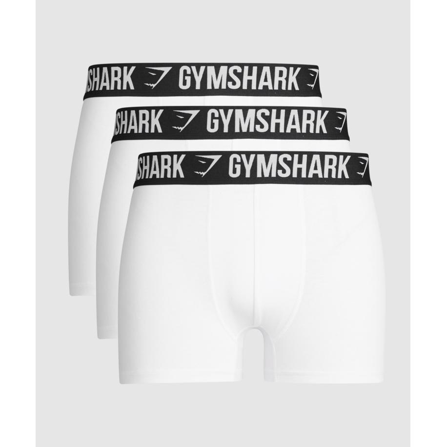 Gymshark Boxer Brief 3PK White Wit