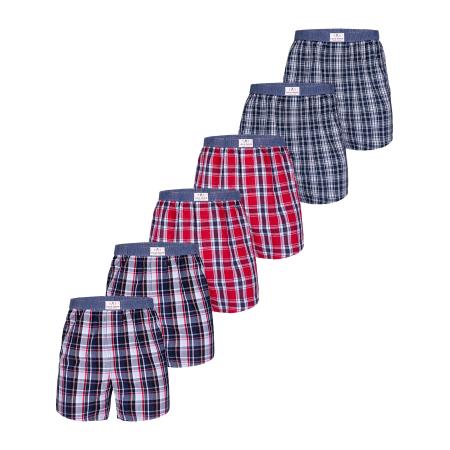 Luca David Luca David Boxershorts Olden Glory blauw / gemengde kleuren / rood