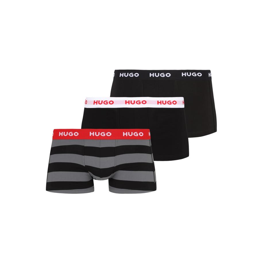 Hugo Boss HUGO Boxershorts grijs / knalrood / zwart / wit -