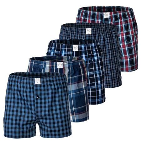 MG-1 MG-1 Boxershorts marine / smoky blue / kobaltblauw / grenadine / wit