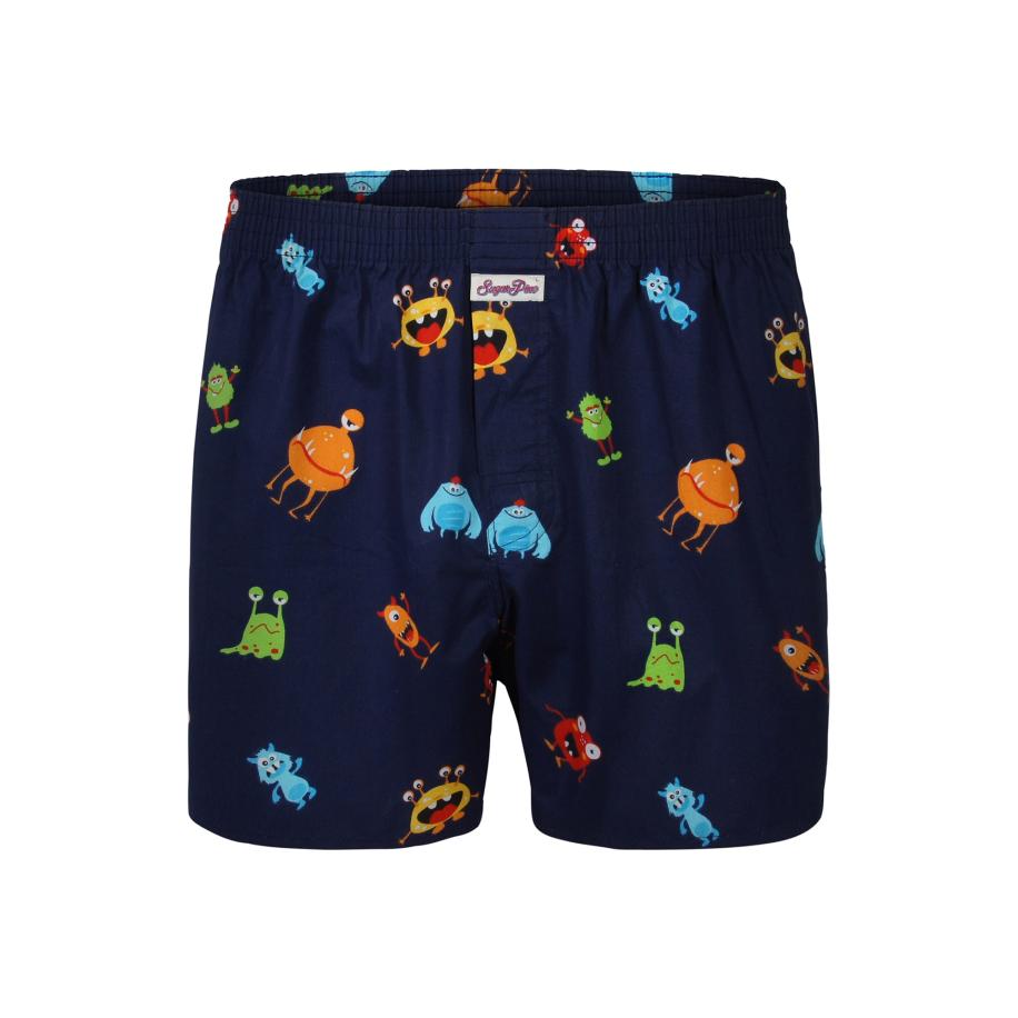 Sugar Pine Sugar Pine Boxershorts Webboxershorts weit Motive Print donkerblauw / grasgroen / oranje -