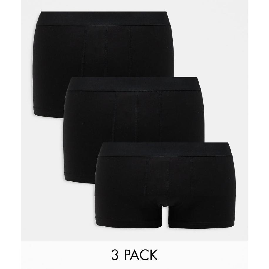 New Look - Set van 3 boxershorts in zwart Zwart