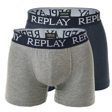 Replay REPLAY Boxershorts navy / grijs gemêleerd / offwhite
