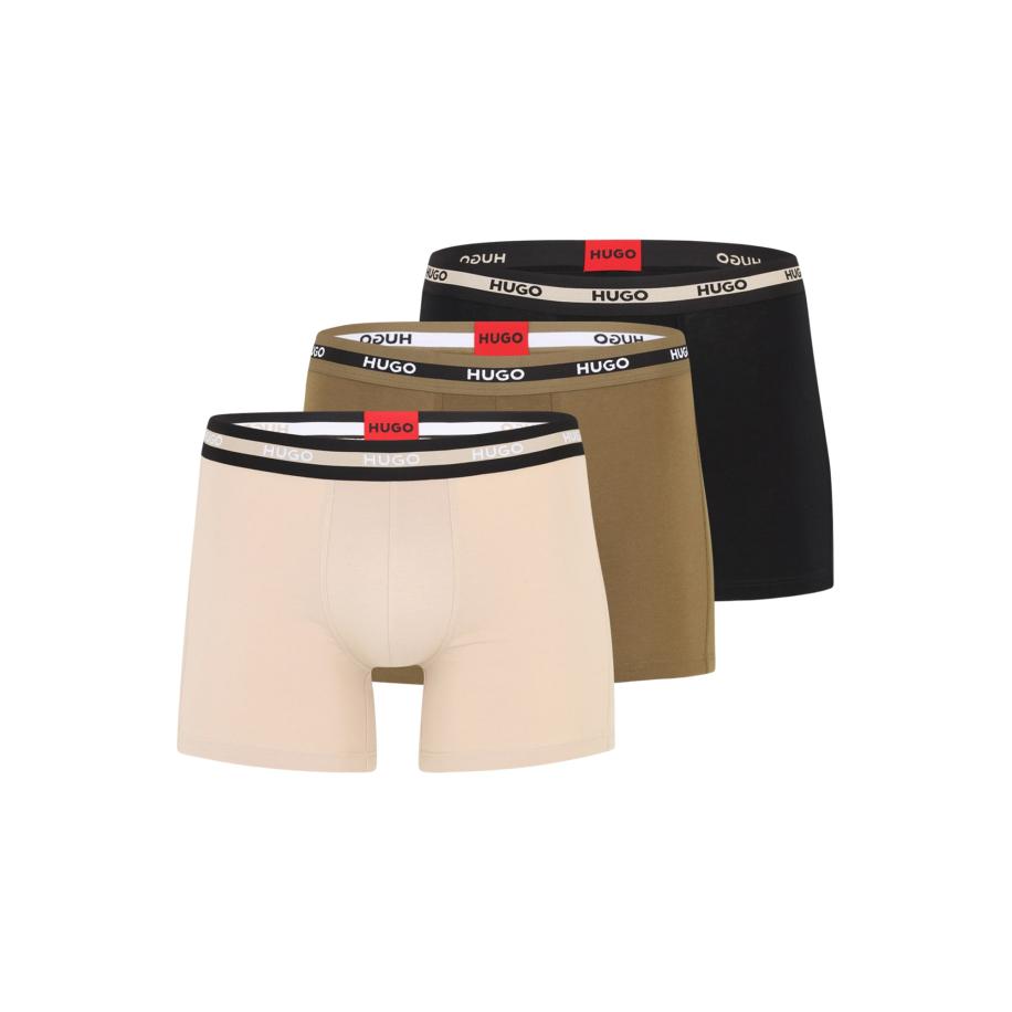 Hugo Boss HUGO Boxershorts beige / olijfgroen / zwart / wit -