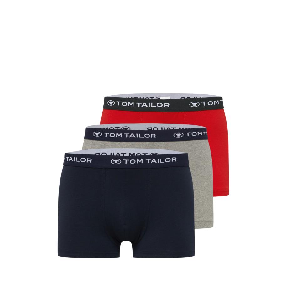 Tom Tailor TOM TAILOR Boxershorts donkerblauw / grijs gemêleerd / rood / wit -