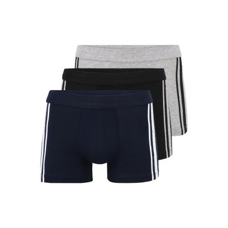 Schiesser SCHIESSER Boxershorts donkerblauw / grijs gemêleerd / zwart / wit