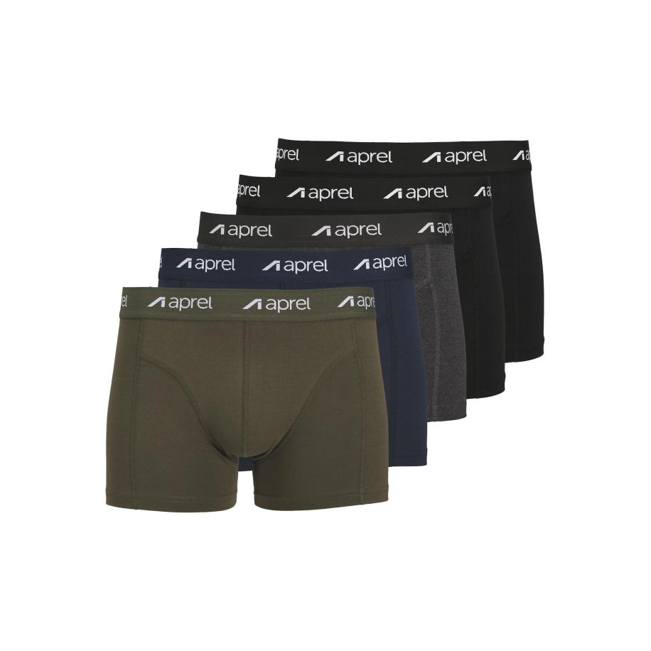 aprel aprel Boxershorts navy / grijs gemêleerd / olijfgroen / zwart -