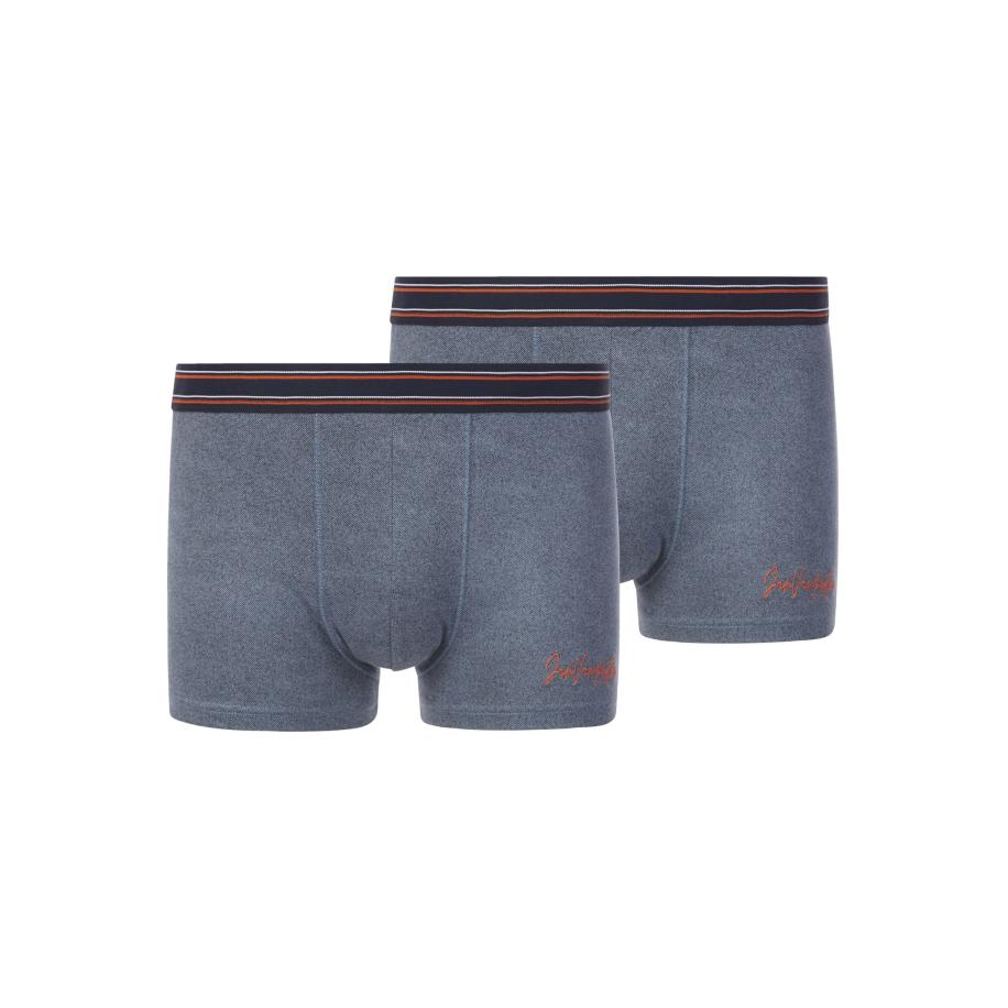 Jan Vanderstorm Boxershorts donkerblauw, Effen Blauw