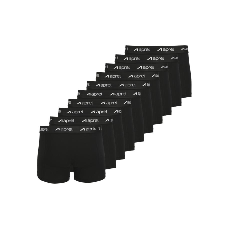 aprel aprel Boxershorts zwart / offwhite -