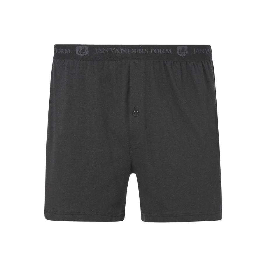 Jan Vanderstorm Boxershorts zwart, Effen Zwart