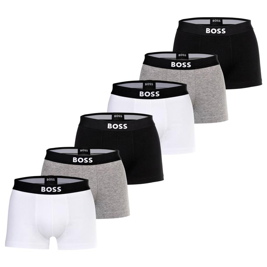 Hugo Boss BOSS Boxershorts grijs gemêleerd / zwart / wit -