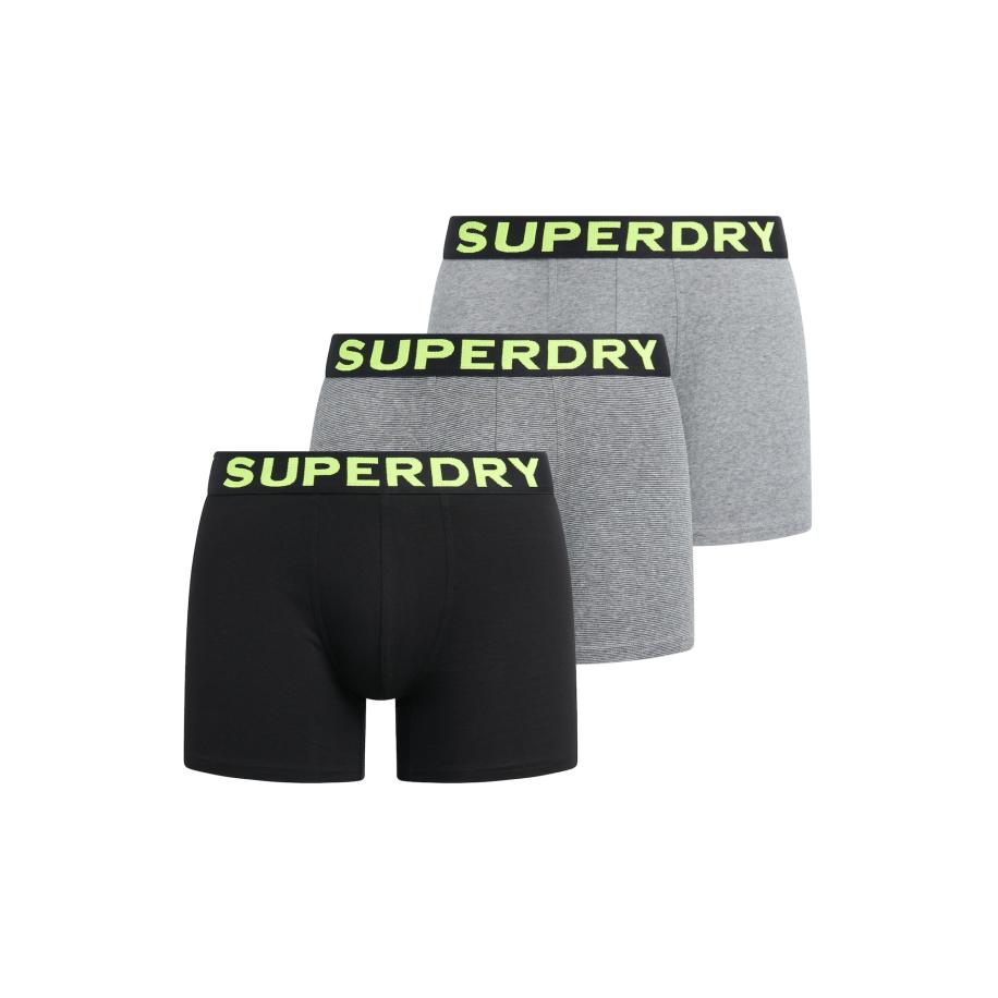 Superdry Superdry Boxershorts grijs / limoen / zwart -
