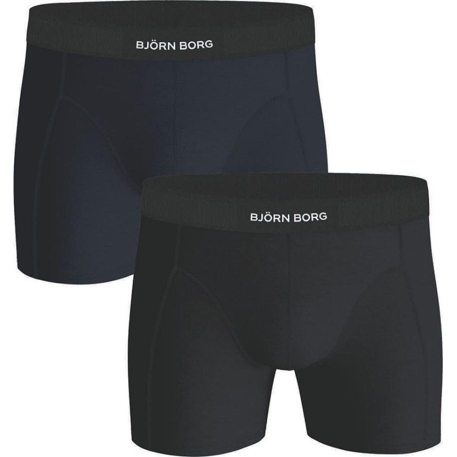 Bjorn Borg Boxers 2 Pack Black/Blue Blauw