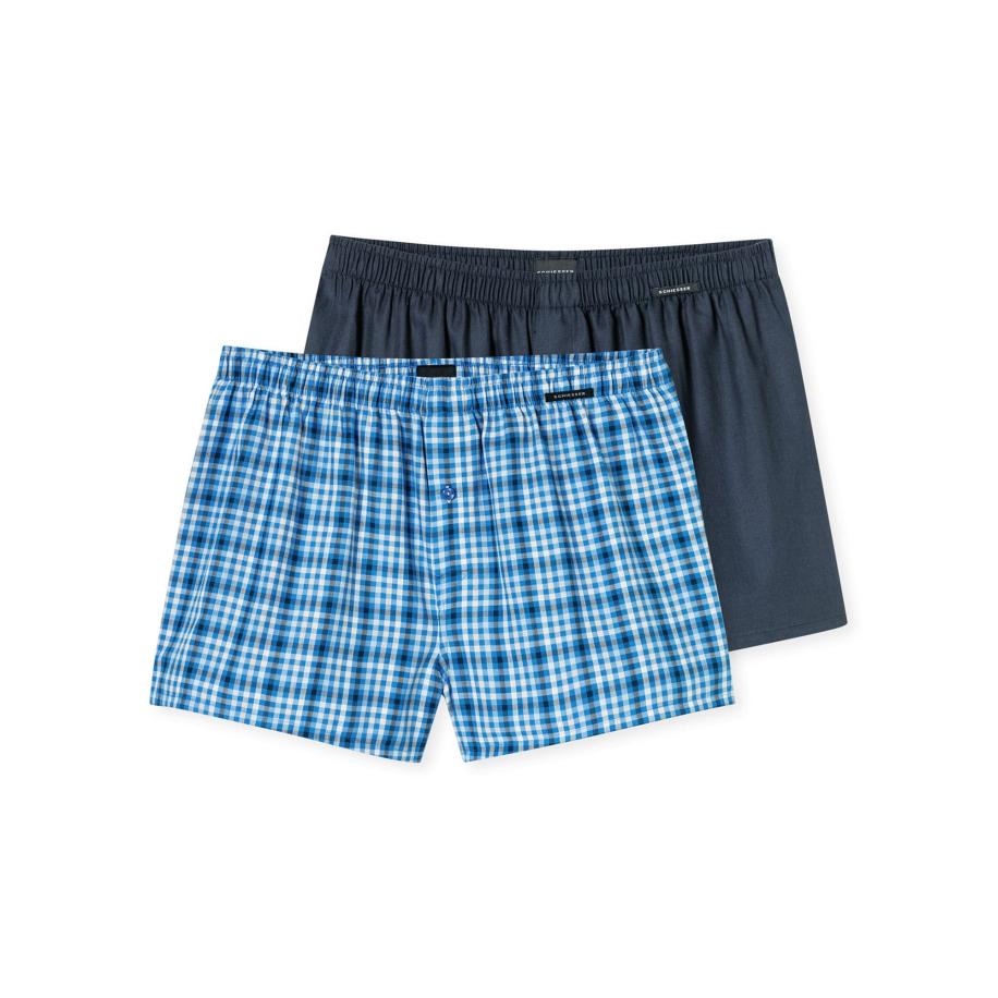 Schiesser SCHIESSER Boxershorts marine / azuur / lichtblauw / wit -