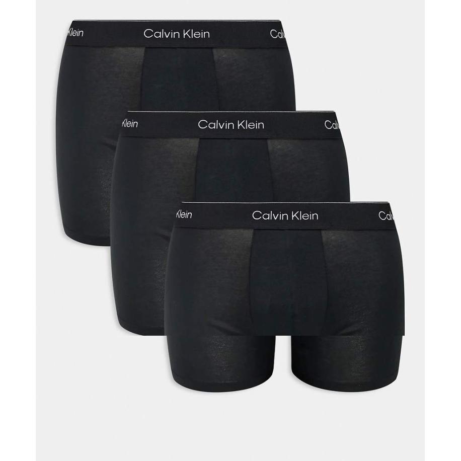 Calvin Klein - Set van 3 katoenen boxershorts met stretch in driedubbel zwart Zwart