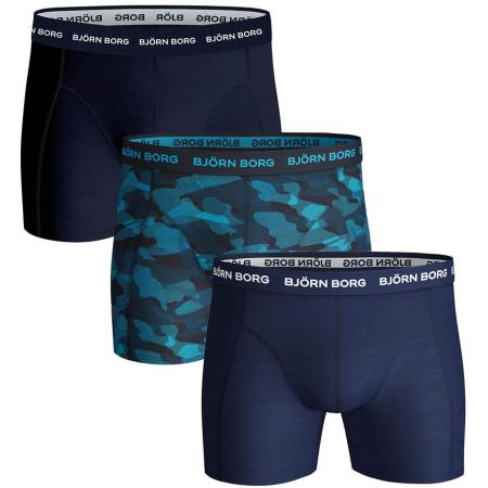 Bjorn Borg Cotton Stretch Boxers 3Pack Donkerblauw