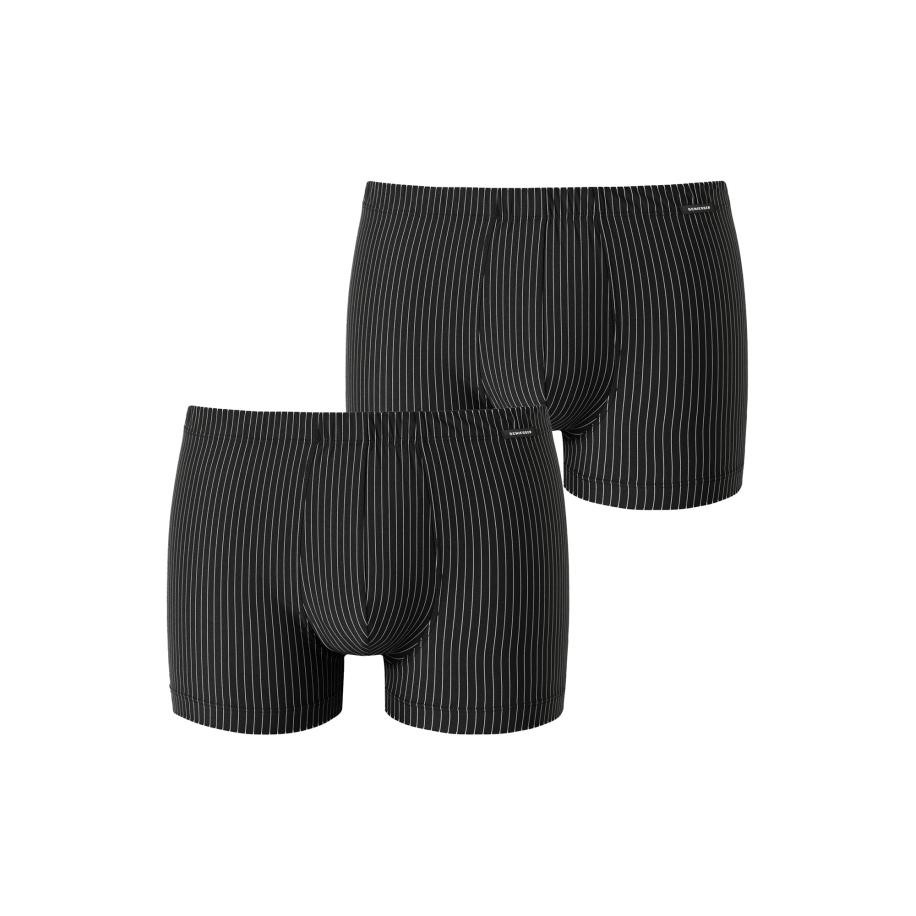 Schiesser SCHIESSER Boxershorts Pure Micro zwart / wit -