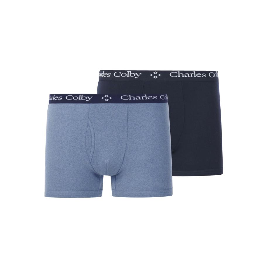 Charles Colby Boxershorts blauw, Effen Blauw