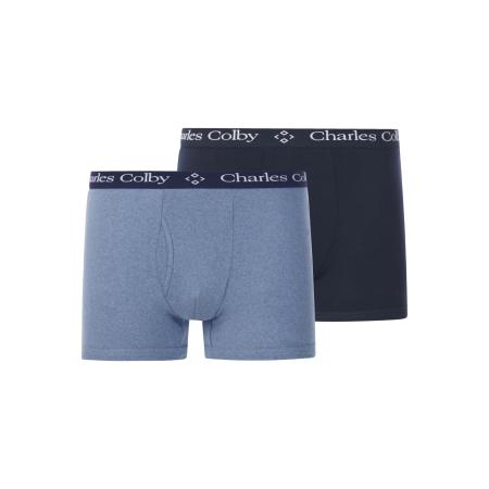Charles Colby Boxershorts blauw, Effen