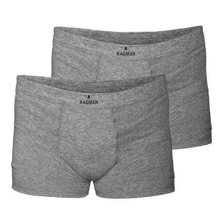 Ragman Boxershorts grijs gemêleerd / zwart