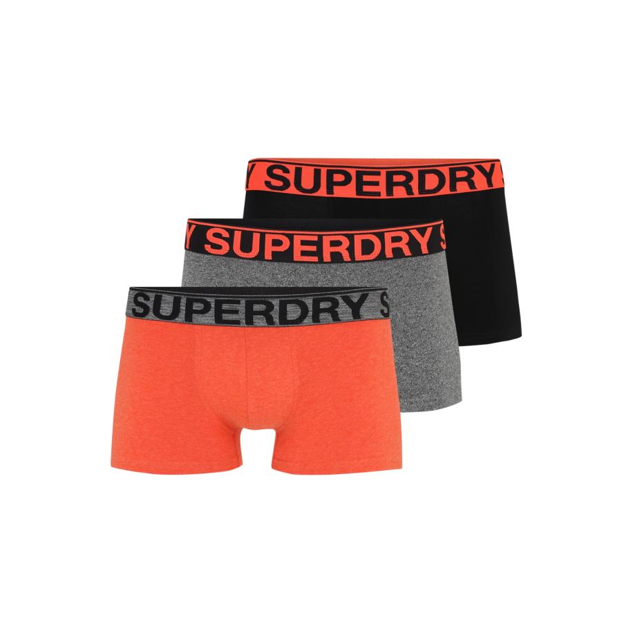 Superdry Superdry Boxershorts grijs gemêleerd / mandarijn / zwart -