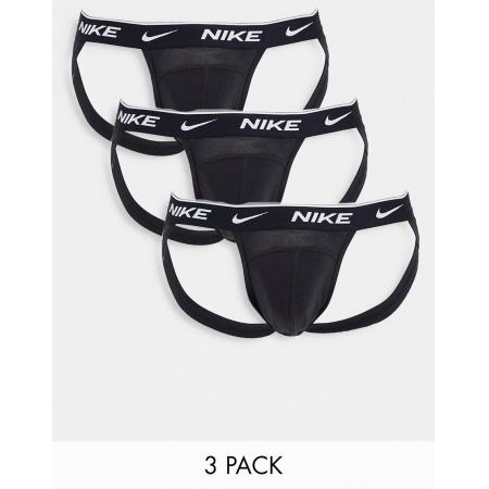 Nike - Set van 3 katoenen jockstraps in zwart