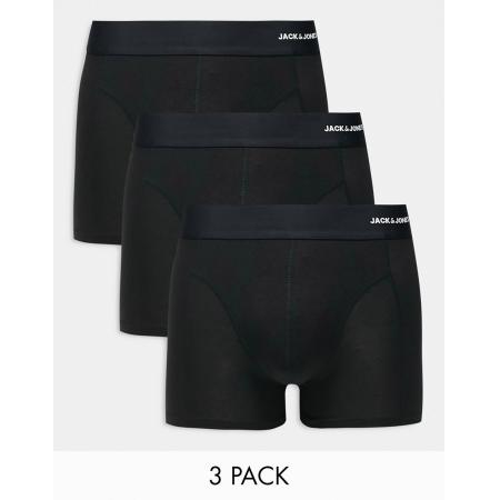 Jack & Jones - Set van 3 boxershort in bamboe zwart