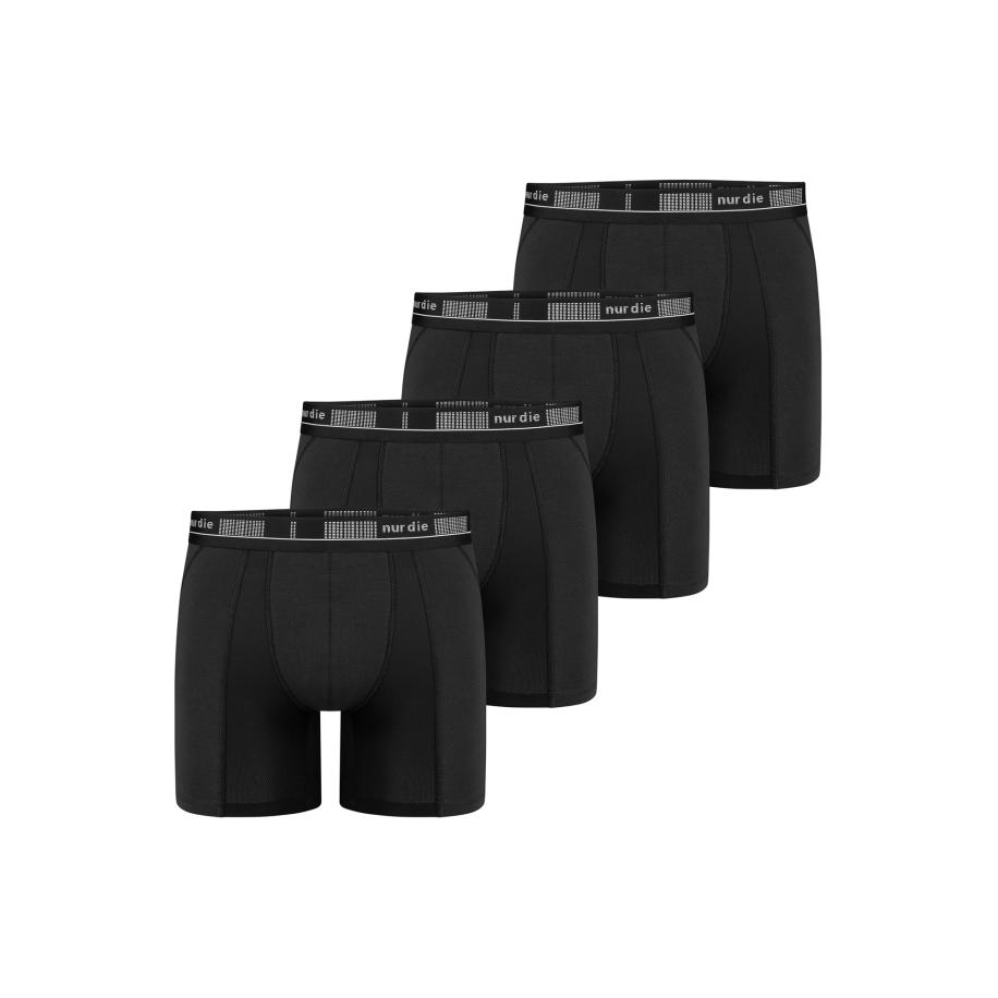 Nur Die Nur Die Boxershorts Long Boxer Cotton Active zwart -