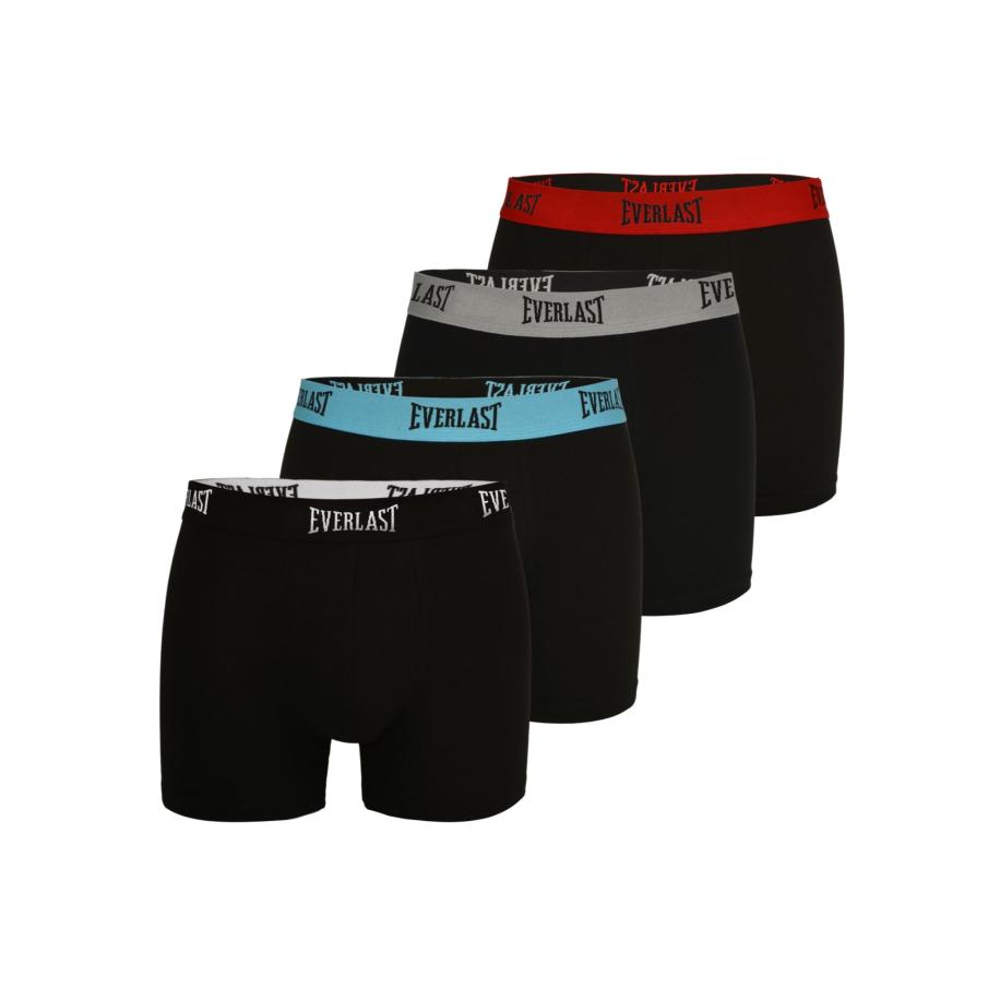 Everlast Boxershorts Everlast 4er Pack - Herren Boxershorts aus Baumwolle, Unterhosen für Männer zwart Zwart