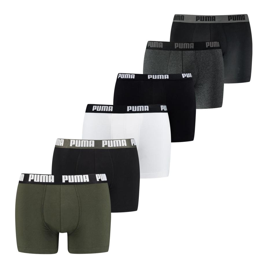 Puma PUMA Boxershorts grijs / groen / zwart / offwhite -