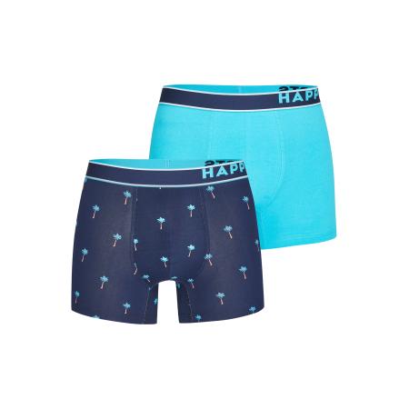 Happy Shorts Happy Shorts Boxershorts Palms turquoise / donkerblauw / oranje