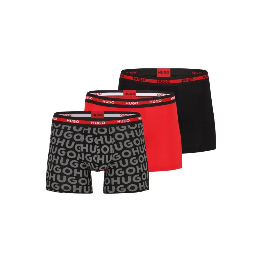 Hugo Boss HUGO Boxershorts grijs / rood / zwart / wit -
