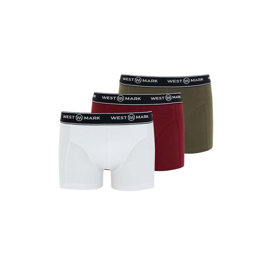 WESTMARK LONDON WESTMARK LONDON Boxershorts Atlas kaki / bordeaux / zwart / wit -