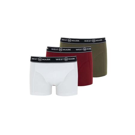 WESTMARK LONDON WESTMARK LONDON Boxershorts Atlas kaki / bordeaux / zwart / wit