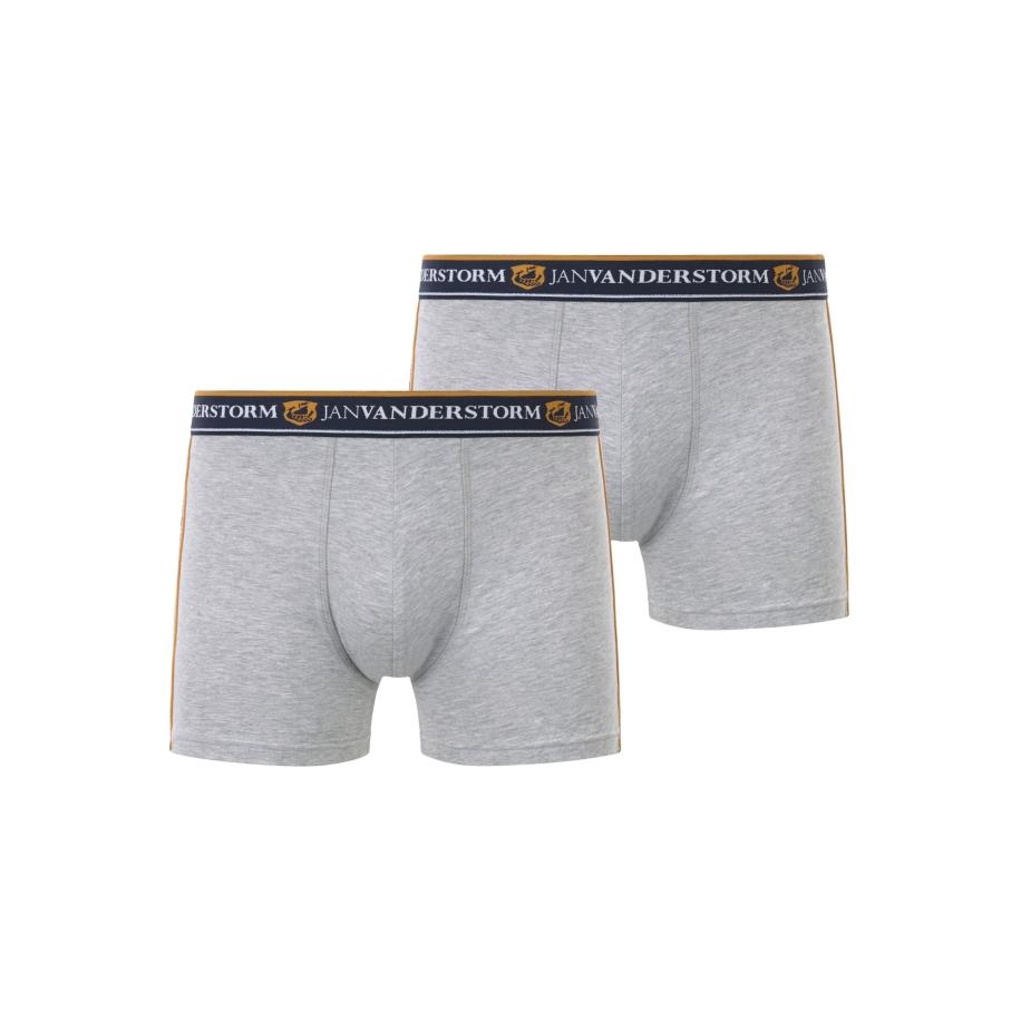 Jan Vanderstorm Boxershorts grijs, Effen Grijs