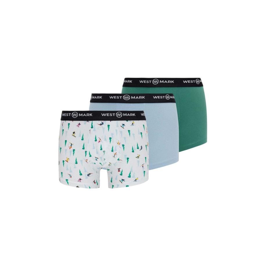WESTMARK LONDON WESTMARK LONDON Boxershorts Oscar lichtblauw / groen / zwart / wit -