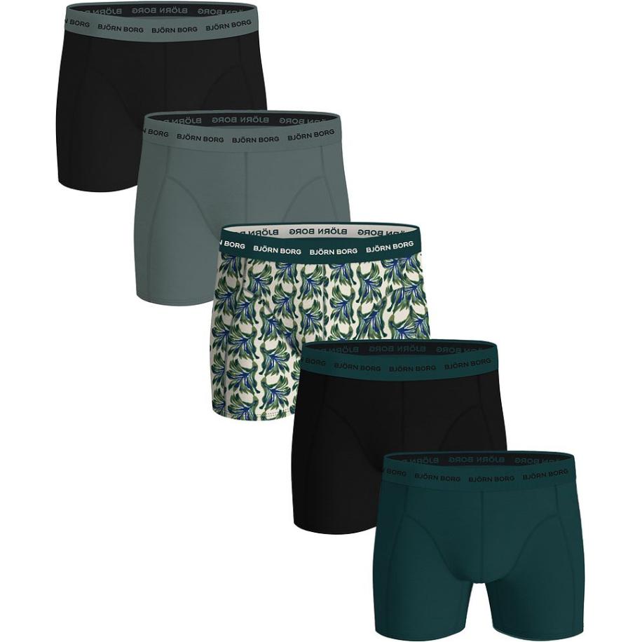 Bjorn Borg Boxers Cotton Stretch 5-Pack Groen Groen