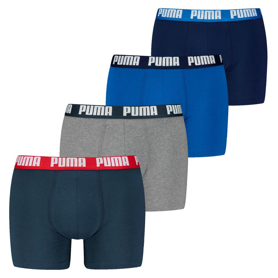 Puma PUMA Boxershorts navy / ultramarine blauw / grijs gemêleerd / wit -