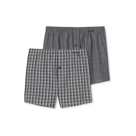 Schiesser SCHIESSER Boxershorts antraciet / grijs gemêleerd / wit