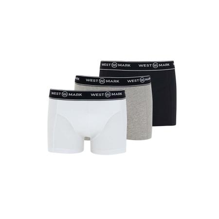 WESTMARK LONDON WESTMARK LONDON Boxershorts Atlas grijs gemêleerd / zwart / wit