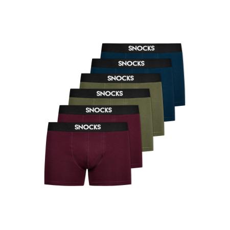 SNOCKS SNOCKS Boxershorts navy / olijfgroen / karmijnrood / wit
