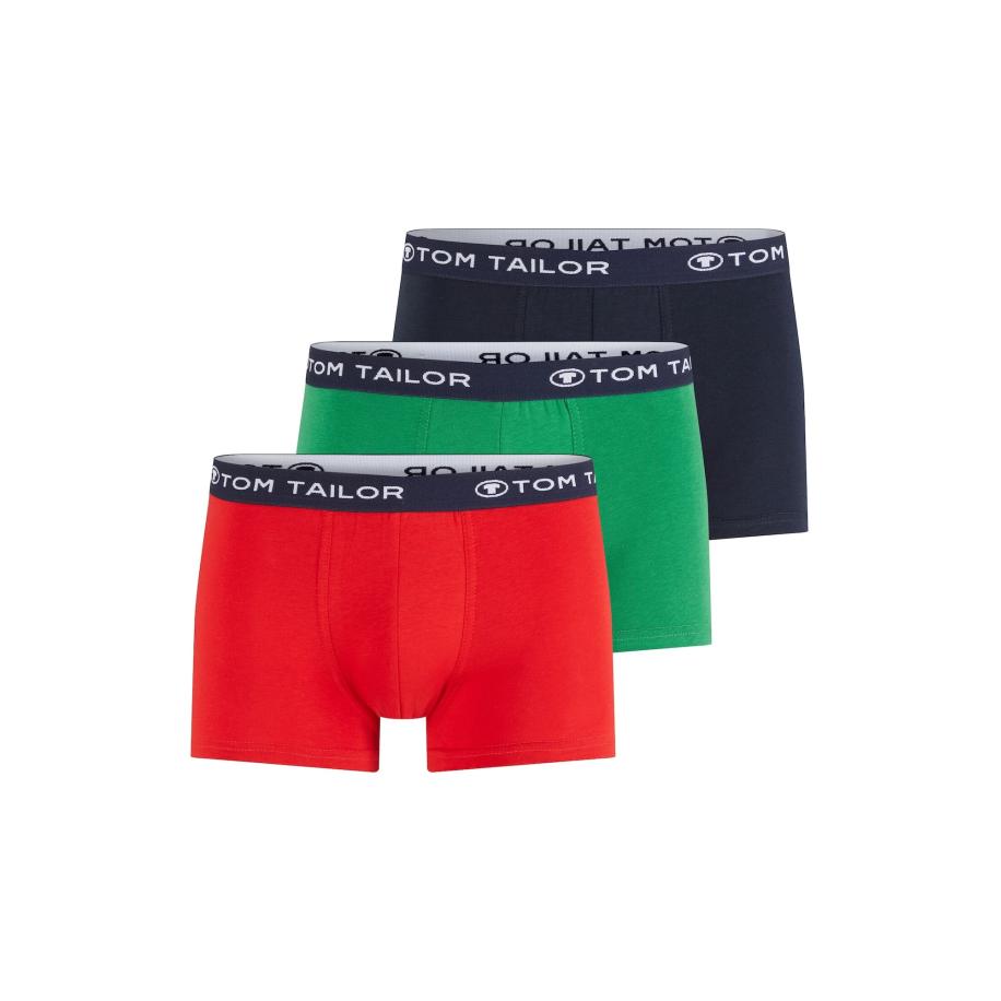 Tom Tailor TOM TAILOR Boxershorts marine / grasgroen / karmijnrood -