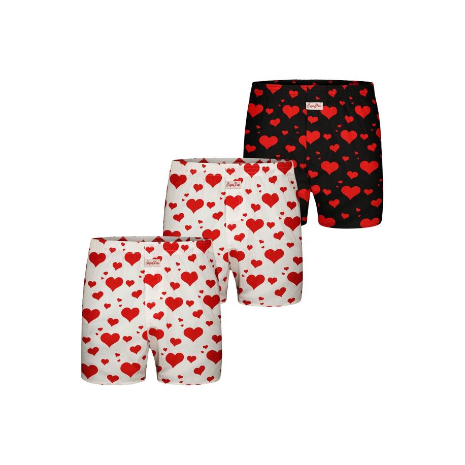 Sugar Pine Sugar Pine Boxershorts Valentinstag wit -