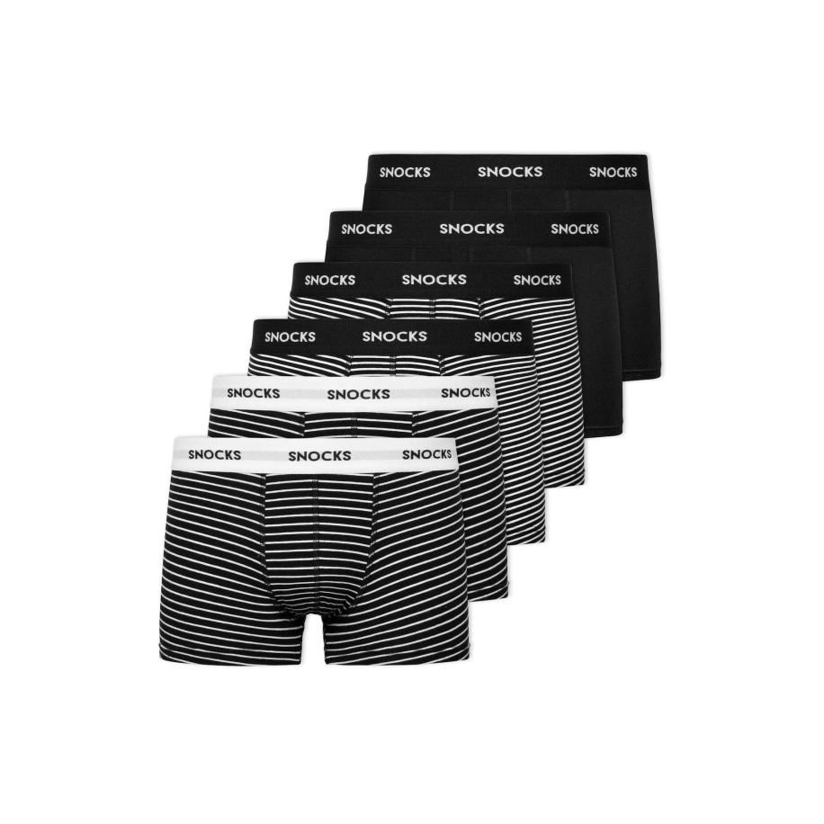 SNOCKS SNOCKS Boxershorts lichtgrijs / zwart / wit -